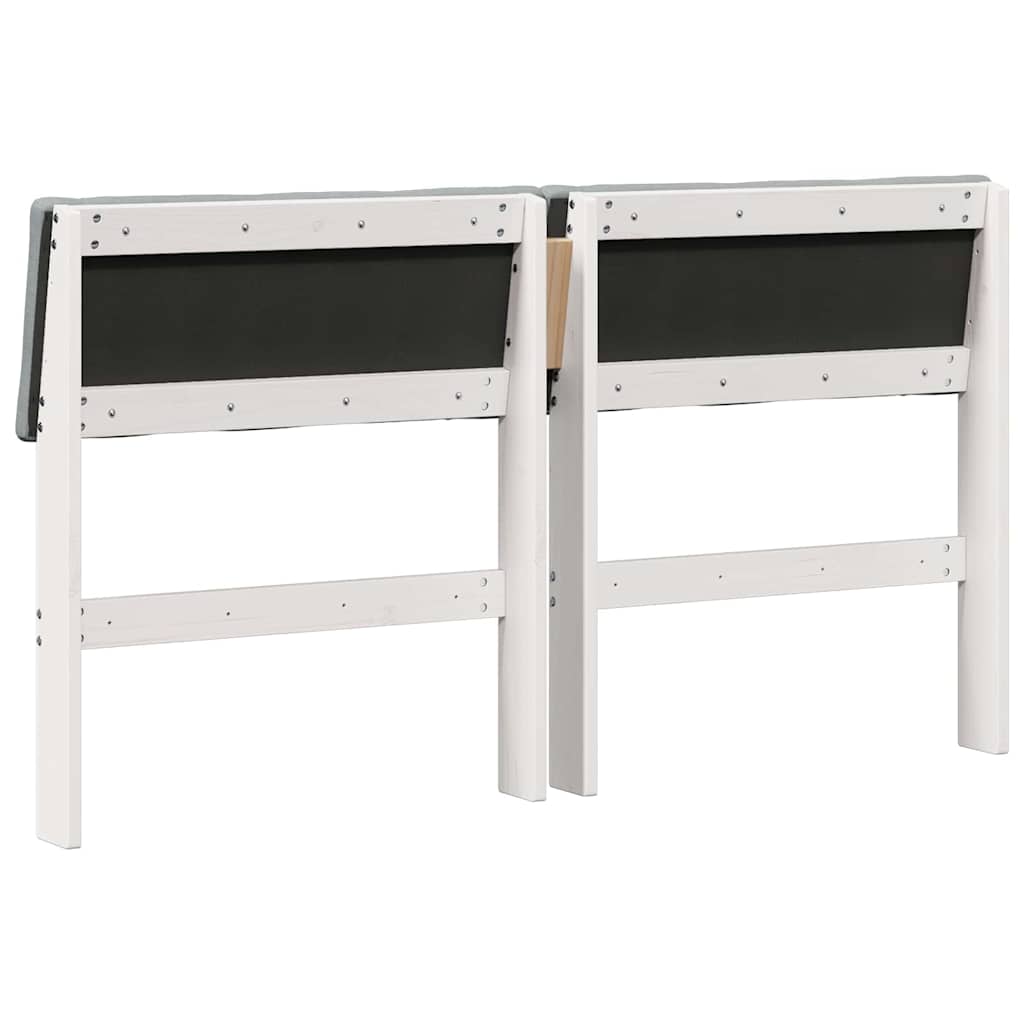 Testiera imbottita Grigio chiaro 135 cm Pino massello