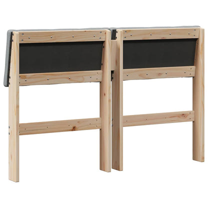 Testiera imbottita Grigio chiaro 120 cm Pino massello