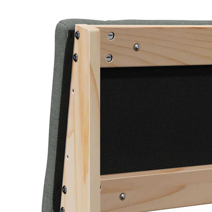 Testiera imbottita Grigio scuro 120 cm Pino massello