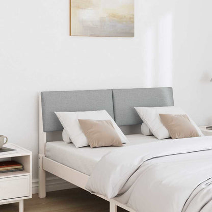 Testiera imbottita Grigio chiaro 120 cm Pino massello