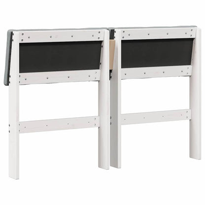 Testiera imbottita Grigio chiaro 120 cm Pino massello