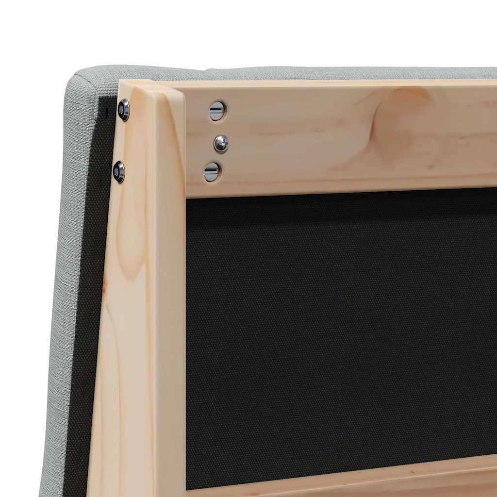 Testiera imbottita Grigio chiaro 100 cm Pino massello