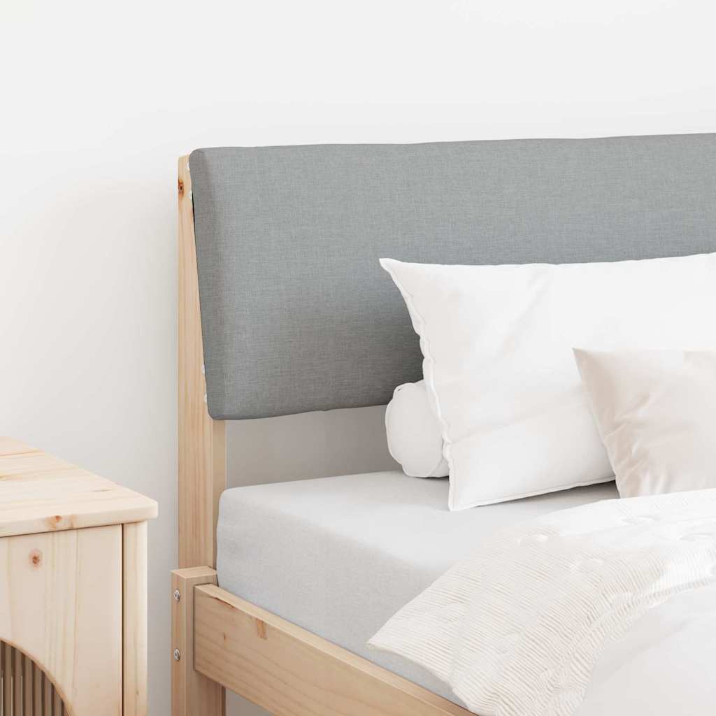 Testiera imbottita Grigio chiaro 100 cm Pino massello