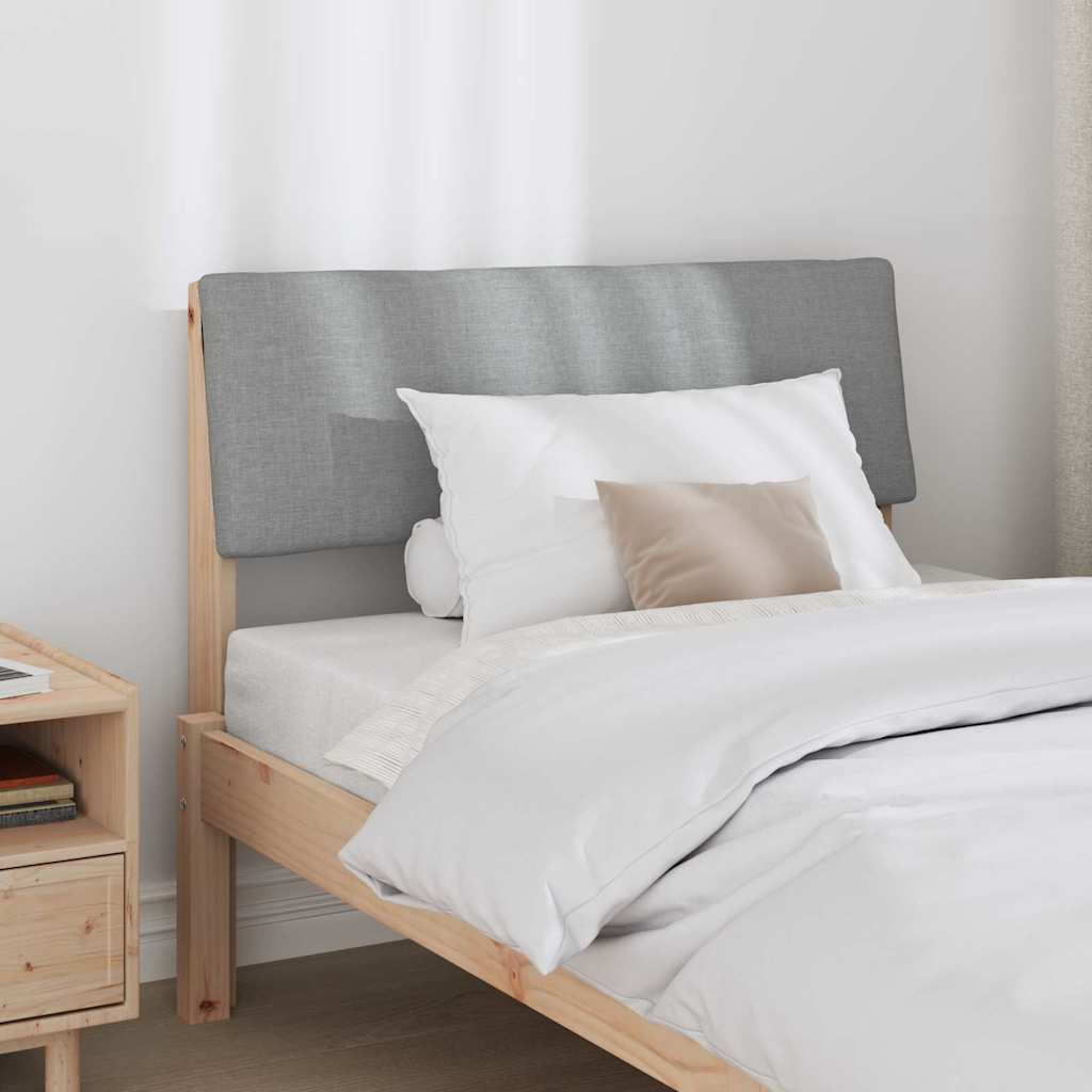 Testiera imbottita Grigio chiaro 100 cm Pino massello