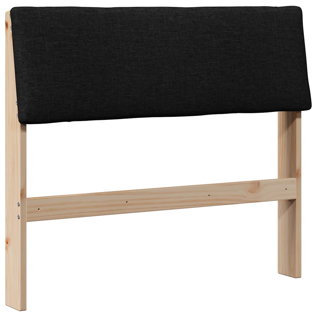 Testiera imbottita Nero 100 cm Pino massello