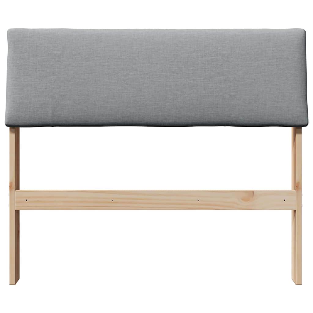 Testiera imbottita Grigio chiaro 90 cm Pino massello