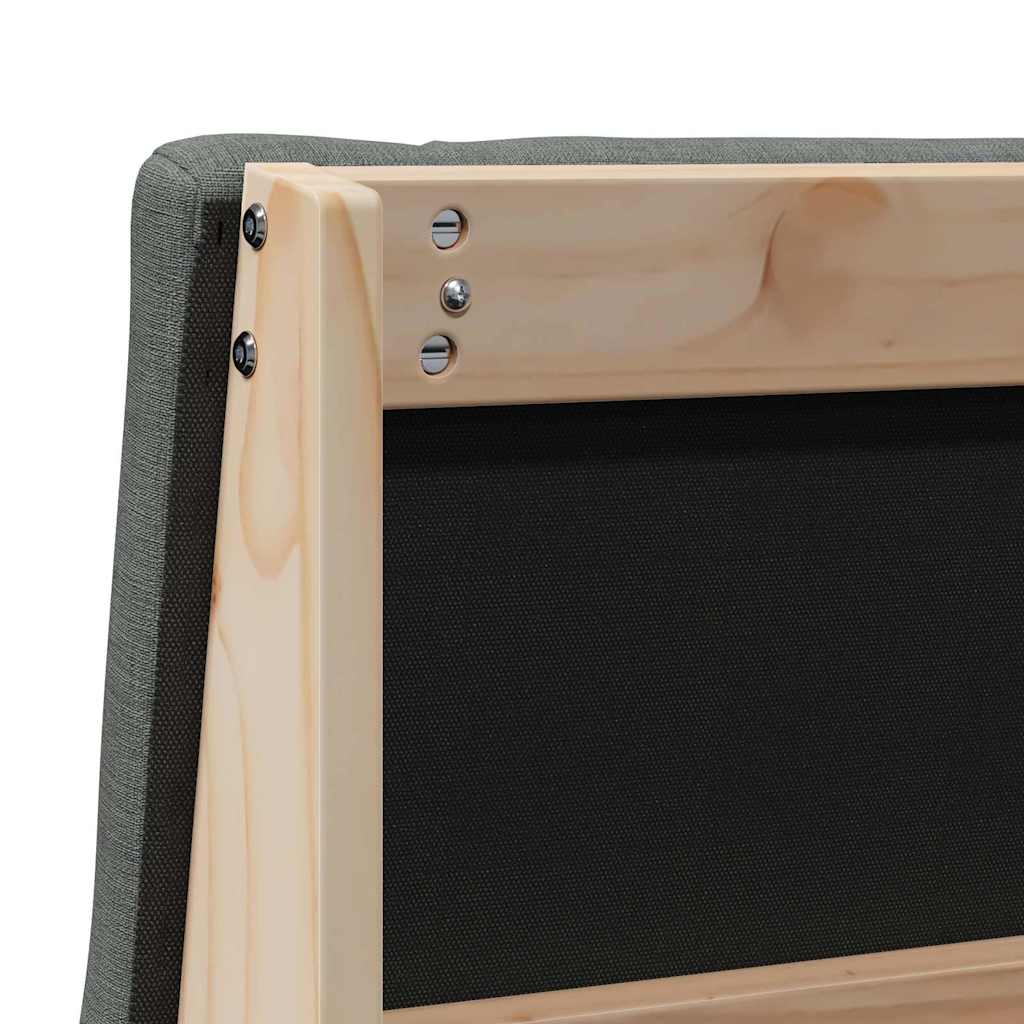 Testiera imbottita Grigio scuro 90 cm Pino massello