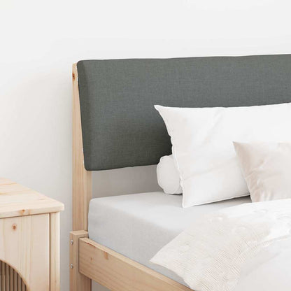 Testiera imbottita Grigio scuro 90 cm Pino massello