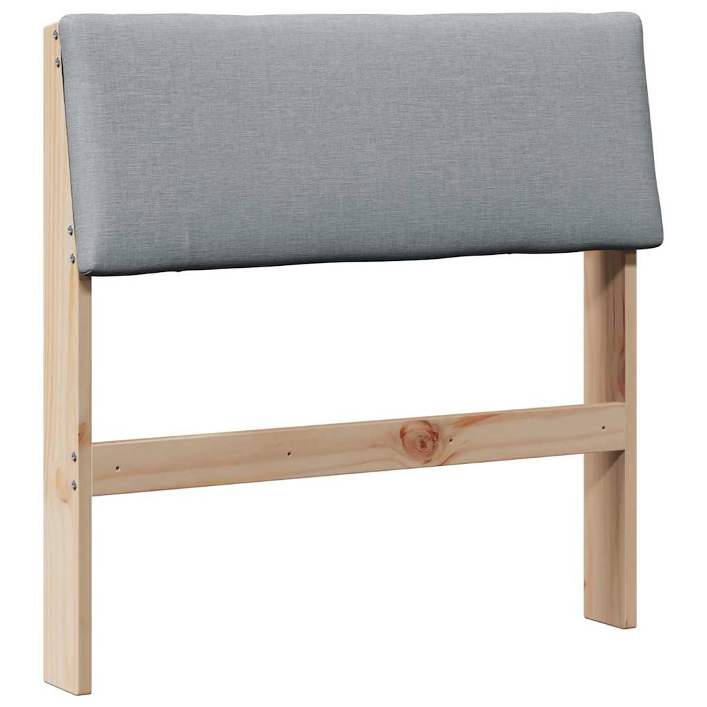 Testiera imbottita Grigio chiaro 80 cm Pino massello