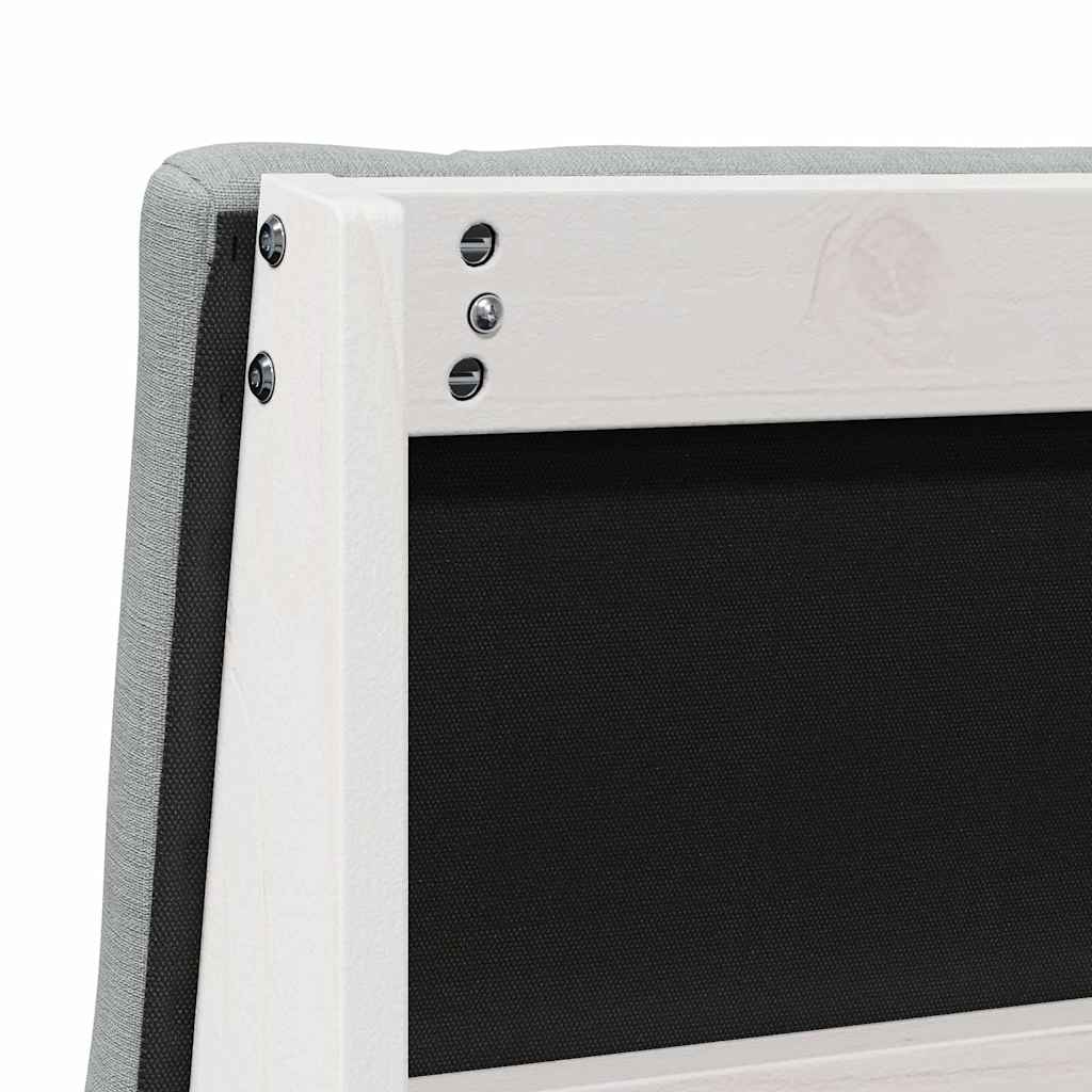 Testiera imbottita Grigio chiaro 80 cm Pino massello