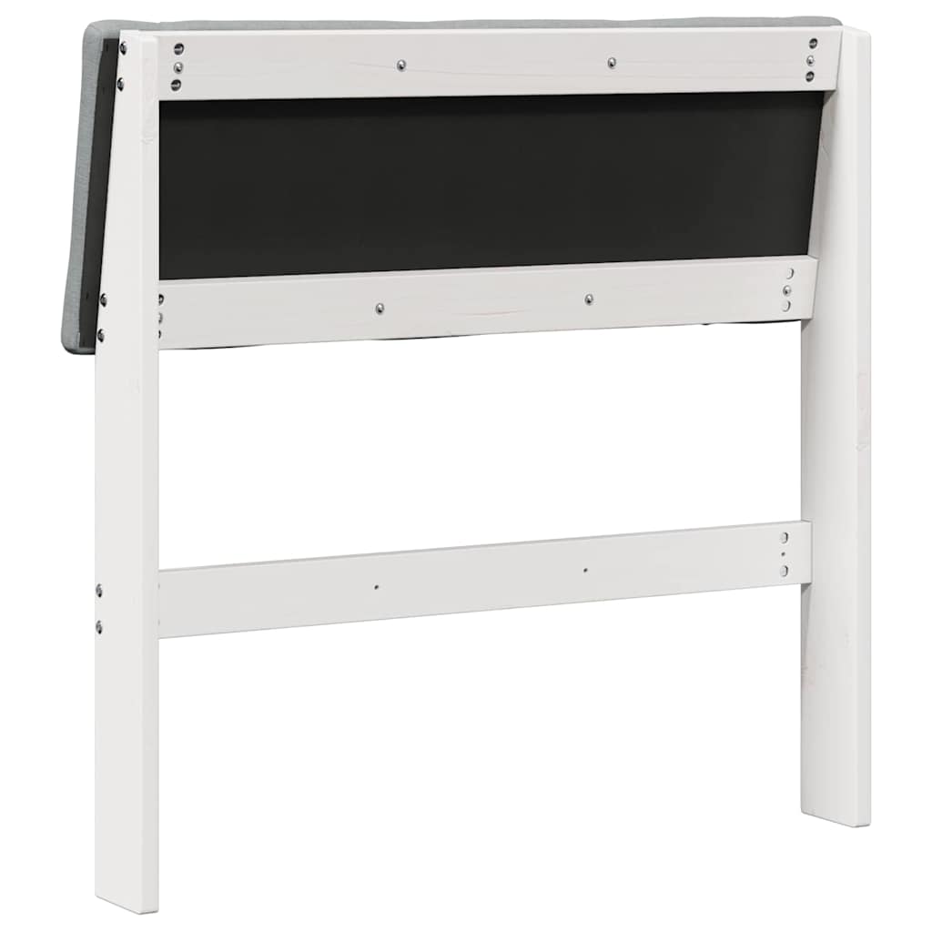 Testiera imbottita Grigio chiaro 80 cm Pino massello