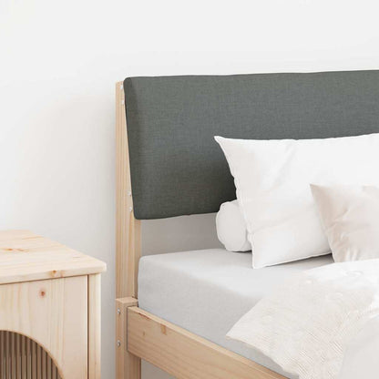 Testiera imbottita Grigio scuro 75 cm Pino massello