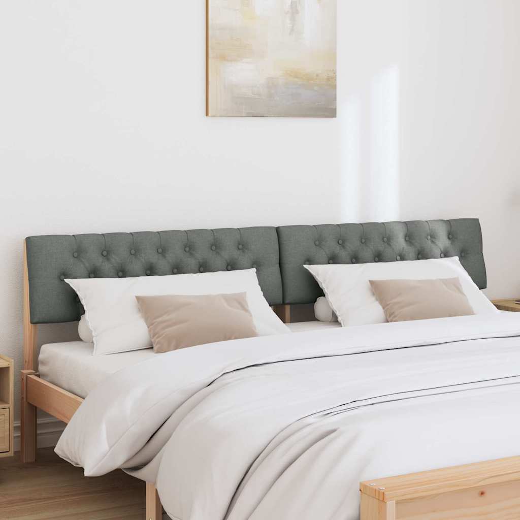 Testiera imbottita Grigio scuro 200 cm Pino massello