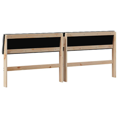 Testiera imbottita Grigio scuro 200 cm Pino massello