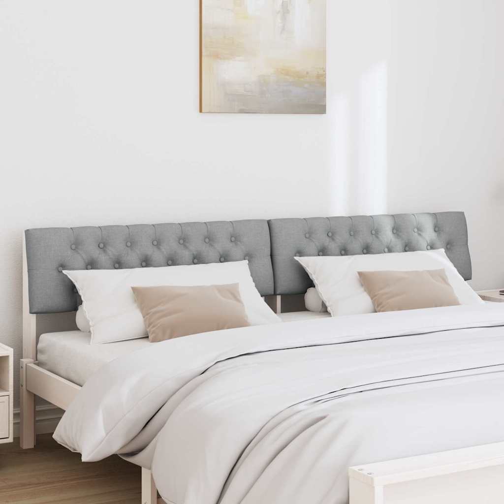 Testiera imbottita Grigio chiaro 200 cm Pino massello