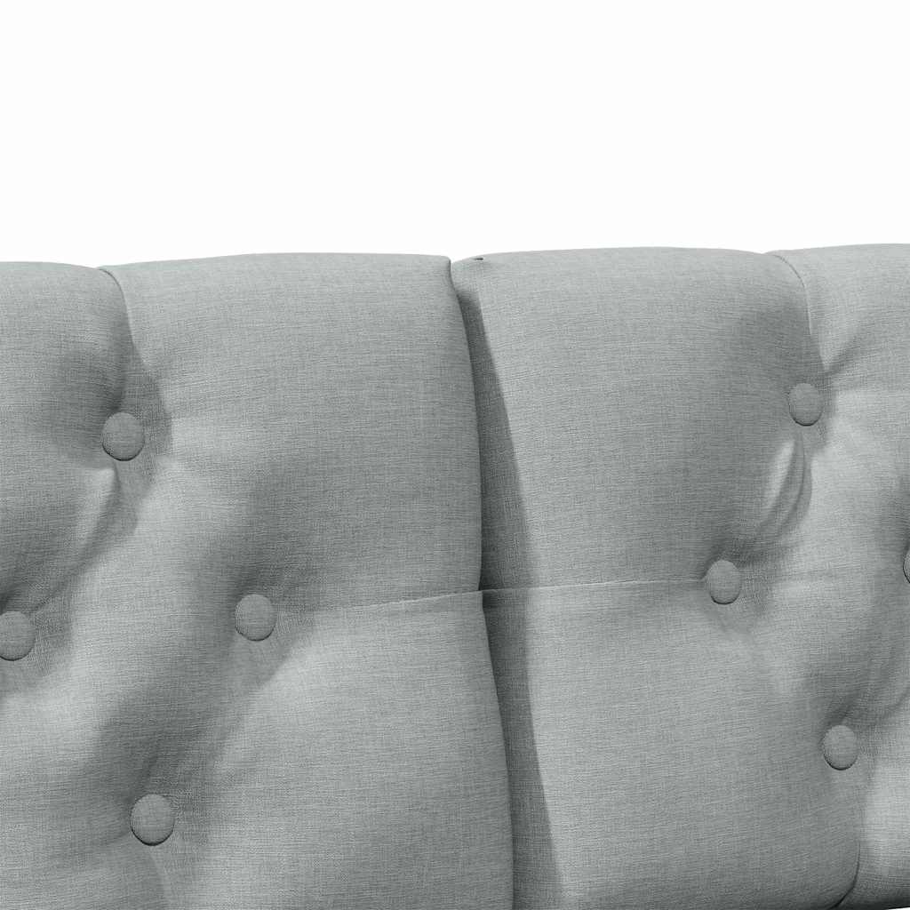 Testiera imbottita Grigio chiaro 180 cm Pino massello