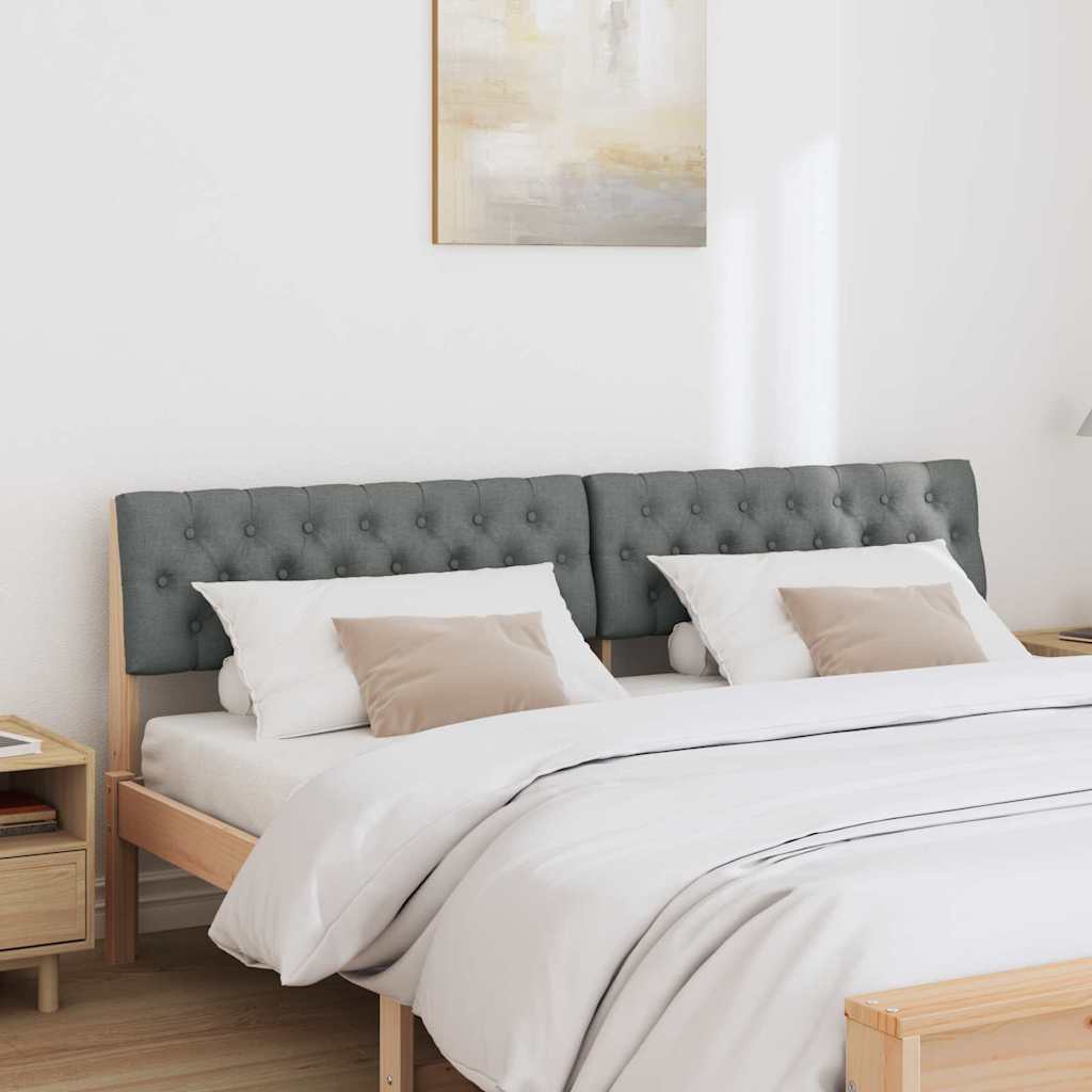Testiera imbottita Grigio scuro 180 cm Pino massello