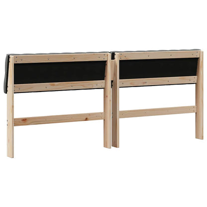 Testiera imbottita Grigio scuro 180 cm Pino massello