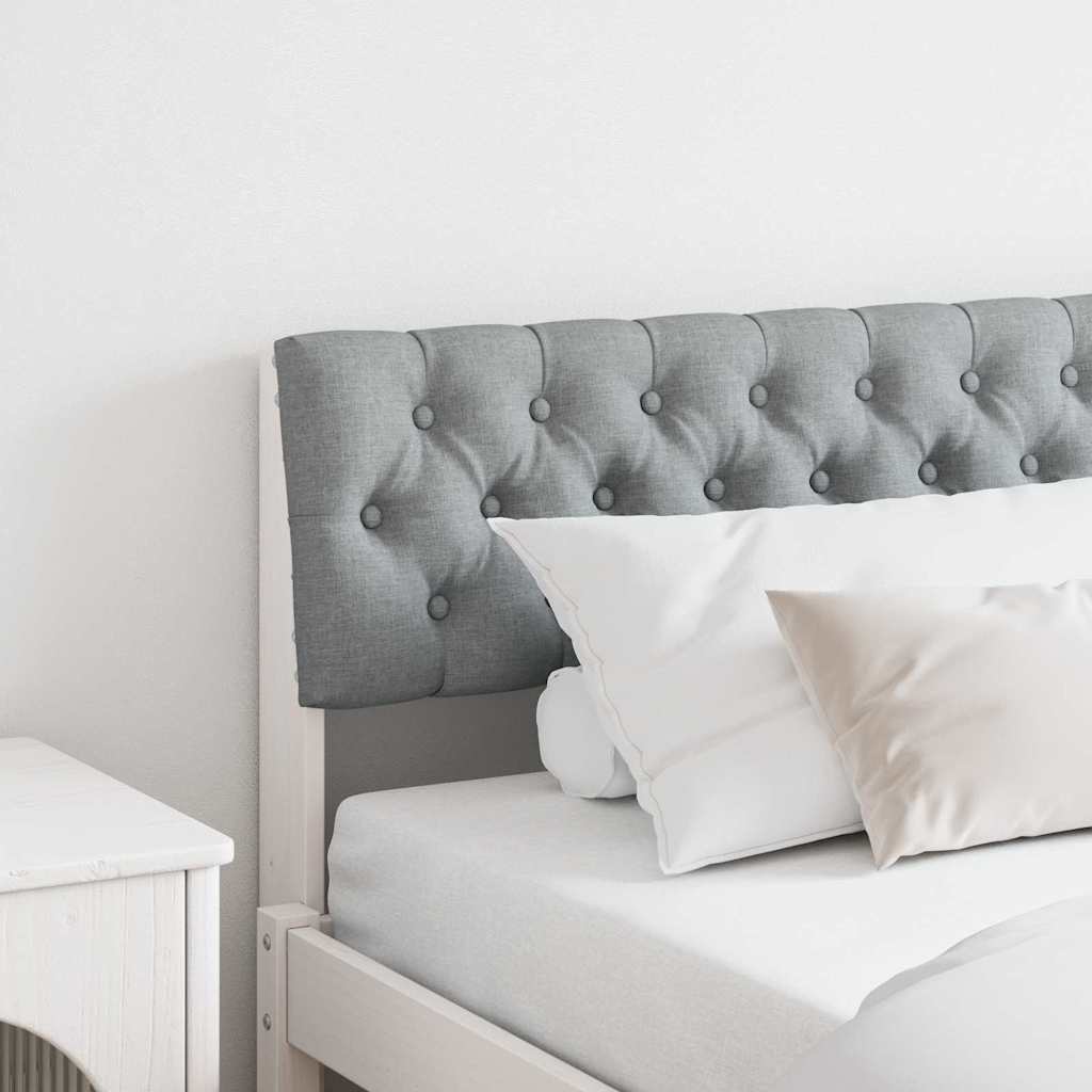 Testiera imbottita Grigio chiaro 180 cm Pino massello