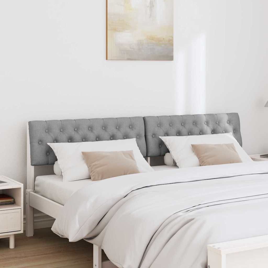 Testiera imbottita Grigio chiaro 180 cm Pino massello