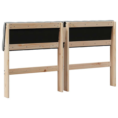 Testiera imbottita Grigio chiaro 150 cm Pino massello