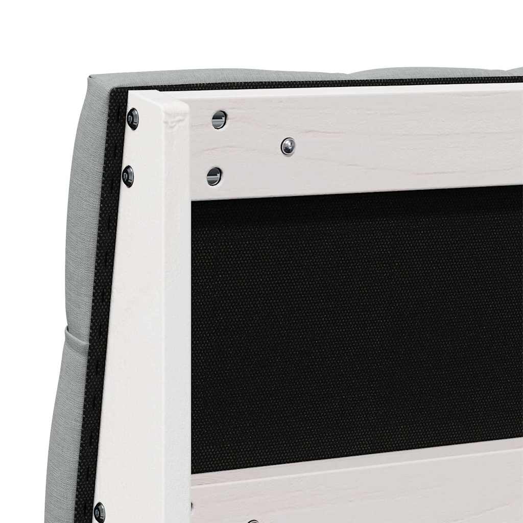 Testiera imbottita Grigio chiaro 140 cm Pino massello