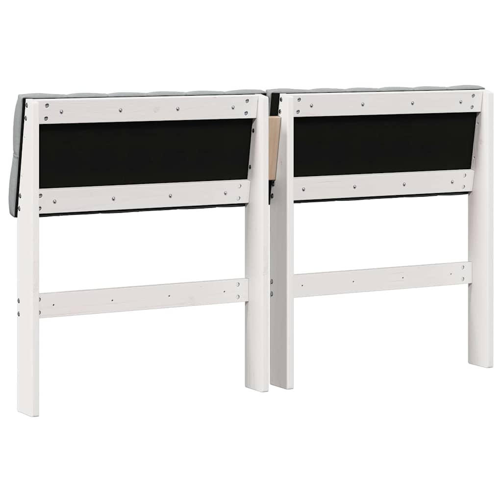 Testiera imbottita Grigio chiaro 140 cm Pino massello