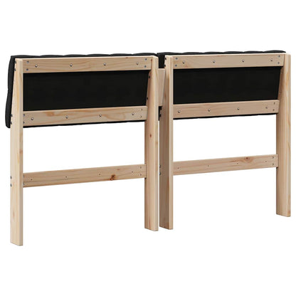 Testiera imbottita Nero 135 cm Pino massello