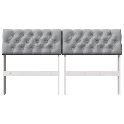 Testiera imbottita Grigio chiaro 135 cm Pino massello