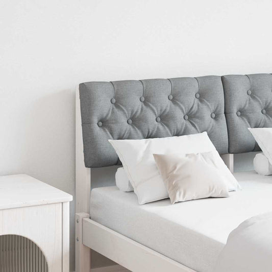 Testiera imbottita Grigio chiaro 120 cm Pino massello