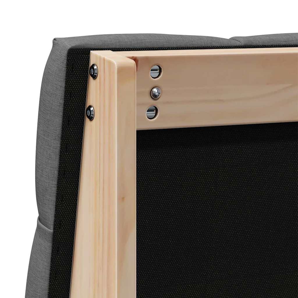 Testiera imbottita Grigio scuro 100 cm Pino massello