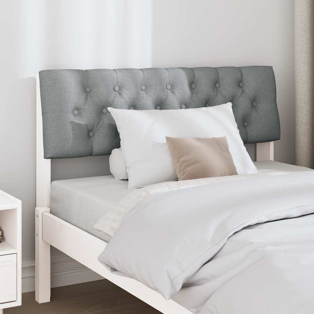 Testiera imbottita Grigio chiaro 100 cm Pino massello