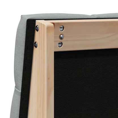 Testiera imbottita Grigio chiaro 90 cm Pino massello