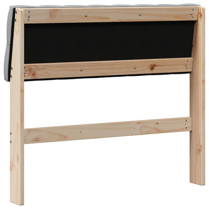 Testiera imbottita Grigio chiaro 90 cm Pino massello