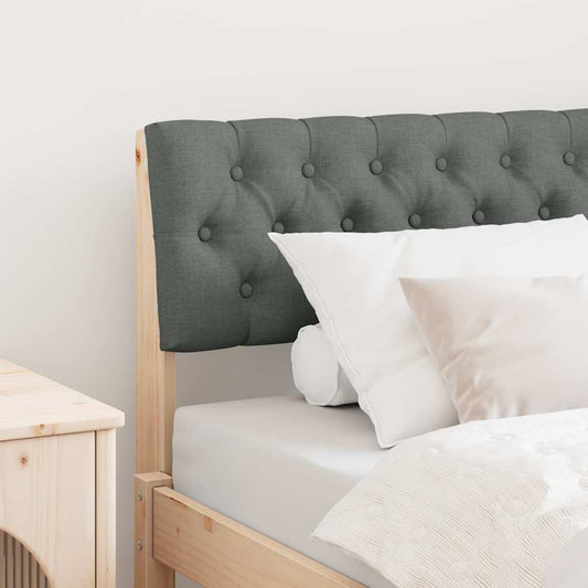 Testiera imbottita Grigio scuro 90 cm Pino massello