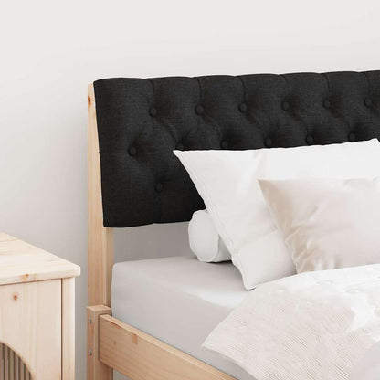 Testiera imbottita Nero 90 cm Pino massello