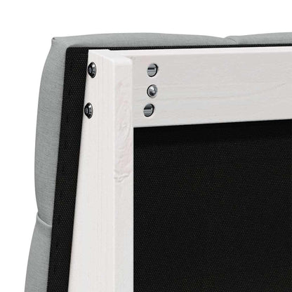 Testiera imbottita Grigio chiaro 90 cm Pino massello