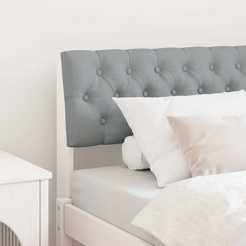 Testiera imbottita Grigio chiaro 90 cm Pino massello