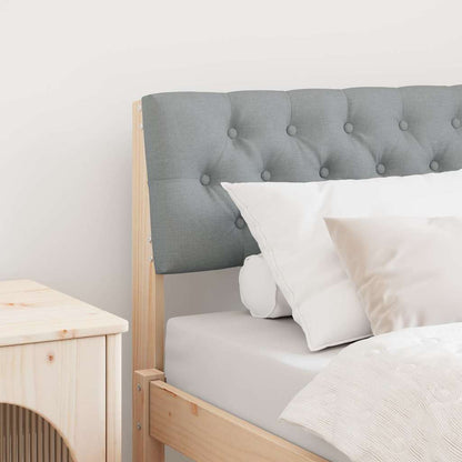 Testiera imbottita Grigio chiaro 80 cm Pino massello