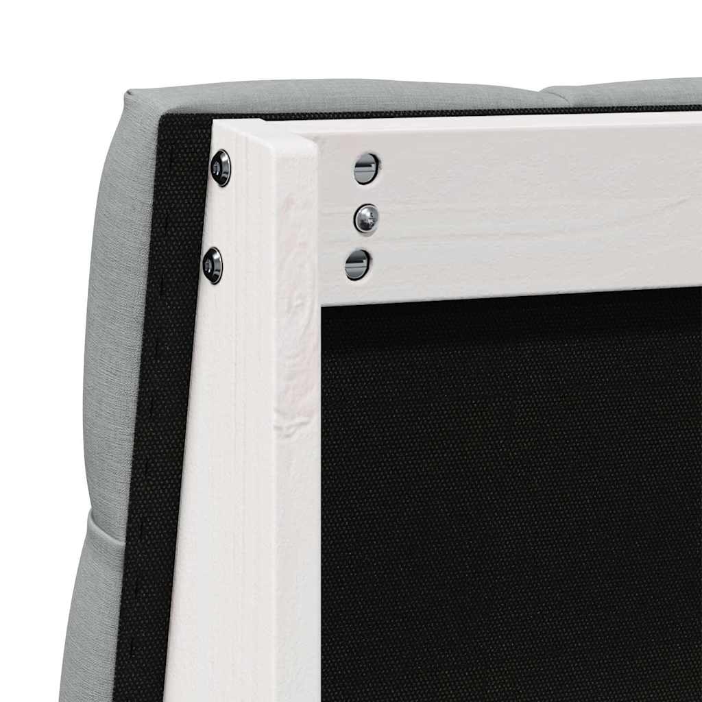 Testiera imbottita Grigio chiaro 80 cm Pino massello