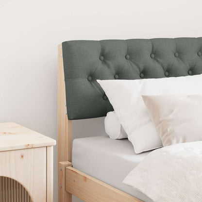 Testiera imbottita Grigio scuro 75 cm Pino massello