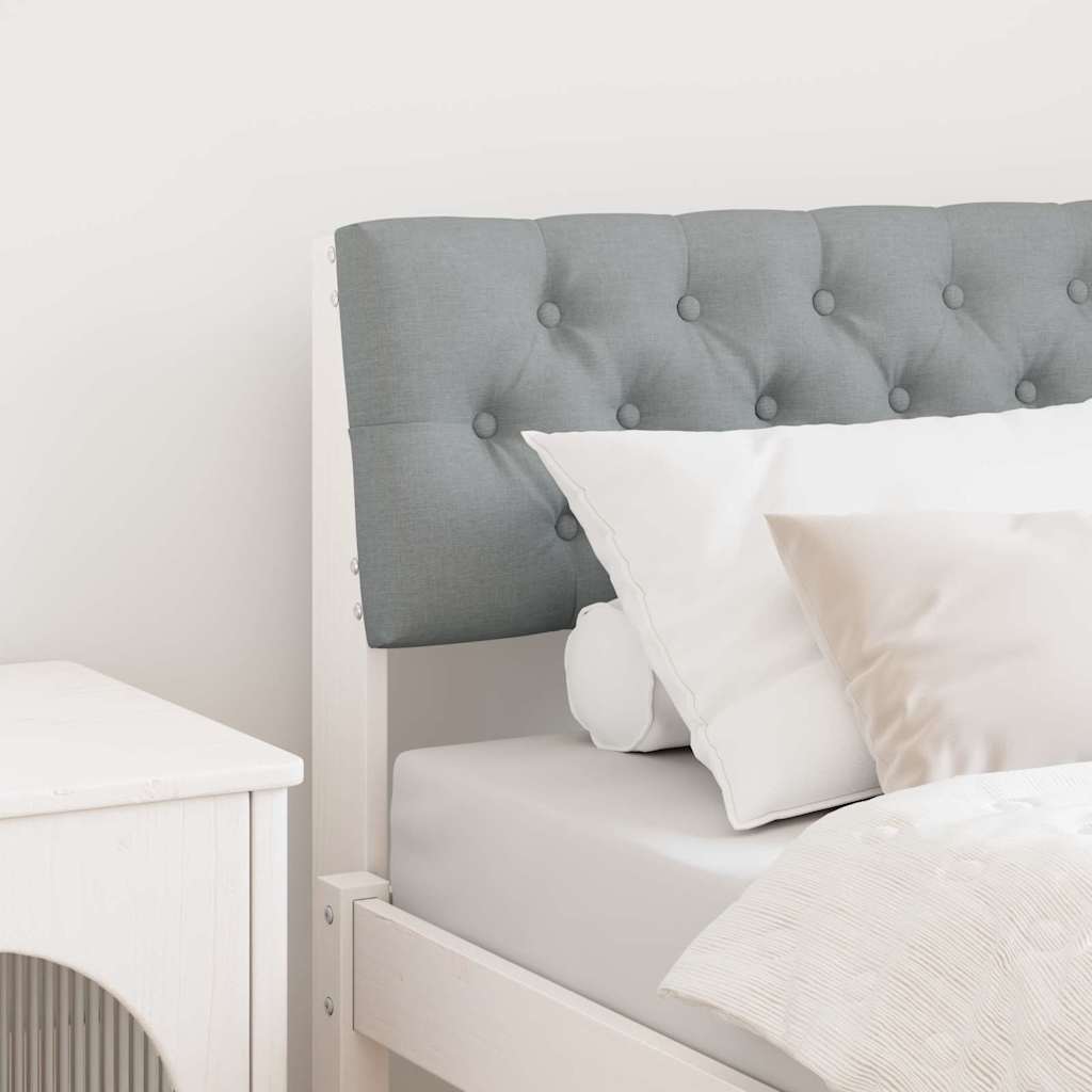 Testiera imbottita Grigio chiaro 75 cm Pino massello