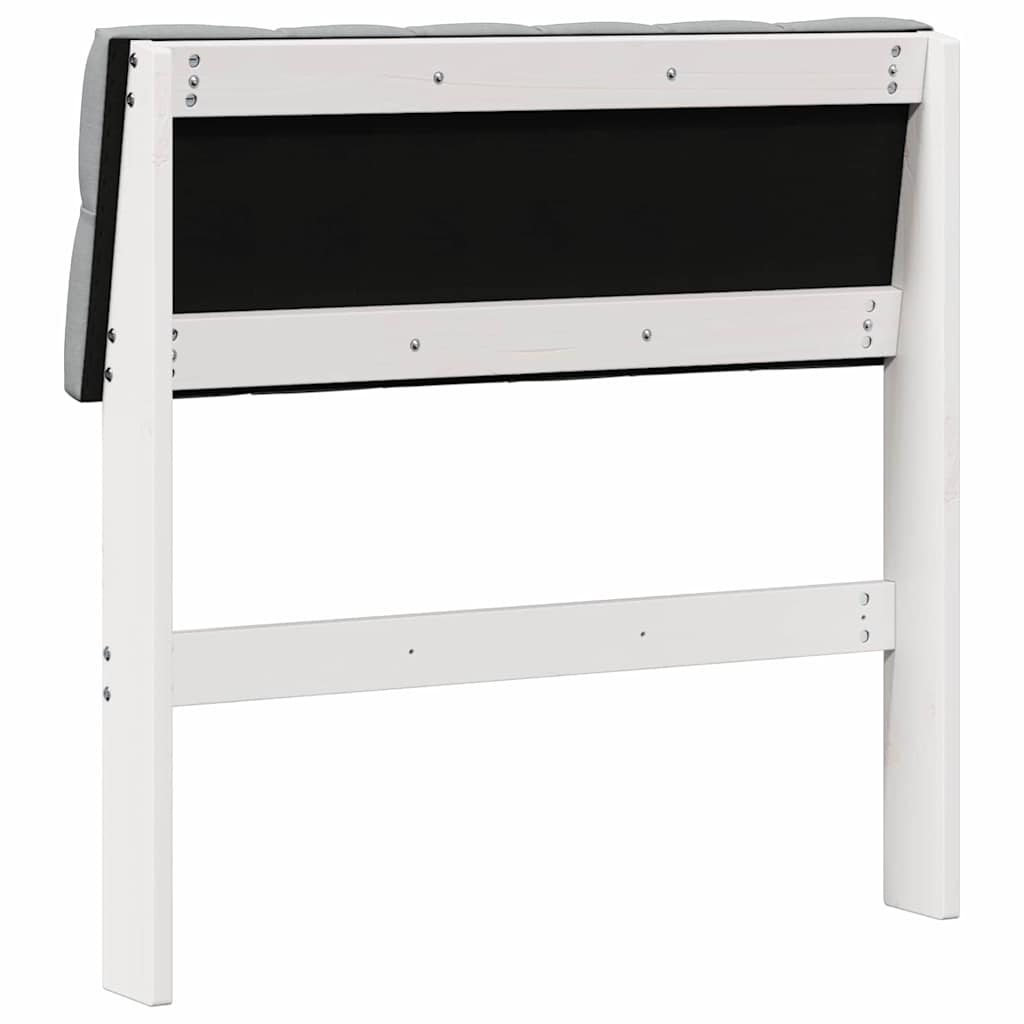 Testiera imbottita Grigio chiaro 75 cm Pino massello