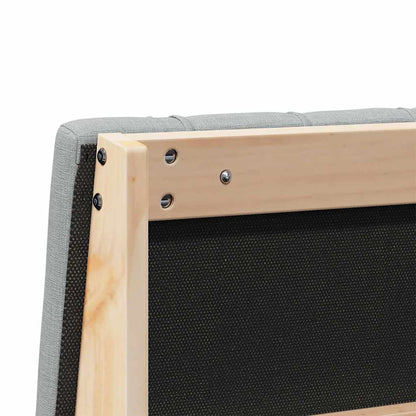 Testiera imbottita Grigio chiaro 200 cm Pino massello