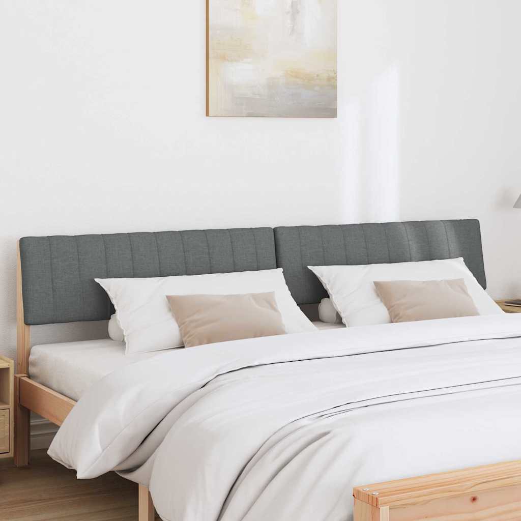 Testiera imbottita Grigio scuro 200 cm Pino massello