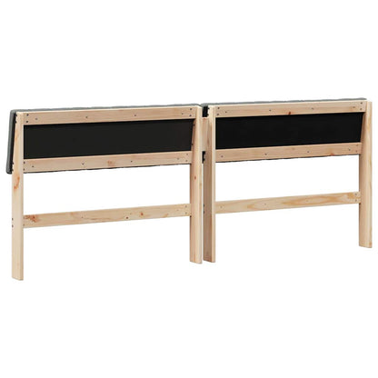 Testiera imbottita Grigio scuro 200 cm Pino massello