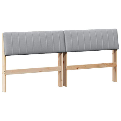 Testiera imbottita Grigio chiaro 180 cm Pino massello