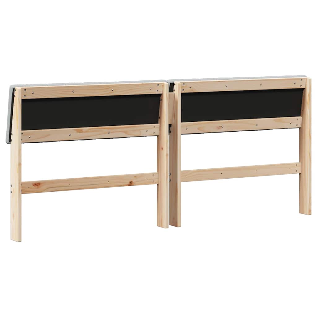 Testiera imbottita Grigio chiaro 180 cm Pino massello