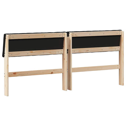 Testiera imbottita Nero 180 cm Pino massello