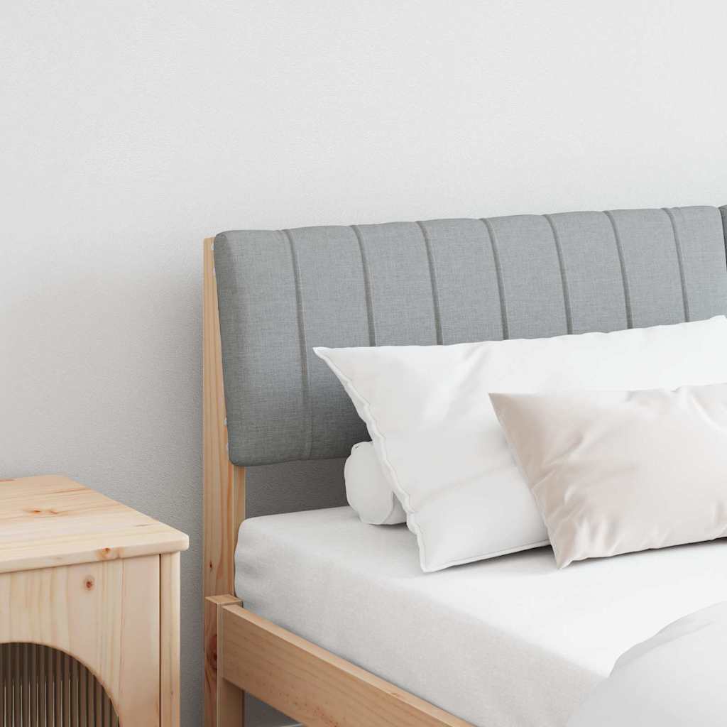 Testiera imbottita Grigio chiaro 160 cm Pino massello